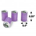 Largemouth Bass Fishing 8 Valve Stem Caps For Tire Rim Wheel Aluminum Purple
