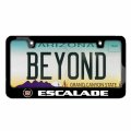 Ipick Image Made For Cadillac Escalade Logo In Full-color Black Metal License Plate Frame