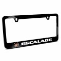 Ipick Image Made For Cadillac Escalade Logo In Full-color Black Metal License Plate Frame