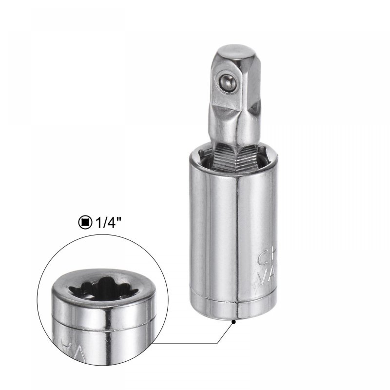 Socket Accessory Set 10mm Shallow 360a Rotatable Hex Shank Impact Driver Adaptor Universal Joints With 1 4 Drive
