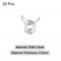 Uxcell 20pcs 4mm Spring Band Type Action Fuel Silicone Vacuum Hose Pipe Clamp Low Pressure Air Clip Zinc Plated