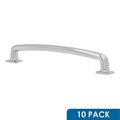 10 Pack Rok Hardware 6-5 16 160mm Hole Industrial Square Style Brushed Nickel Kitchen Vanity Dresser Cabinet Pull Handle 7-5 32 