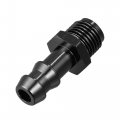 X Autohaux Car Fuel Line Fitting 6an Male Flare To 3 8 Hose Barb Adapter Push On Connector Aluminum Alloy Black