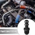 X Autohaux Car Fuel Line Fitting 6an Male Flare To 3 8 Hose Barb Adapter Push On Connector Aluminum Alloy Black