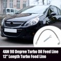 4an Turbo Oil Feed Line 12 Length Stainless Steel Braided An4 90 Degree Straight Hose End Remote Turbocharger Drain Return