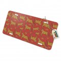 Artsy Morphed Bull Pattern Novelty Metal Vanity Tag License Plate