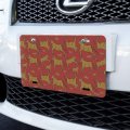 Artsy Morphed Bull Pattern Novelty Metal Vanity Tag License Plate