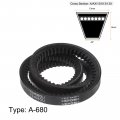 Harfington 2pcs 13x680 Cogged V-belts Ax Section Drive Raw Edge Belt 680mm Inner Girth 13mm Width 8mm Thickness Epdm For Power