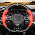 Mewant Car Steering Cover For Kia Stinger 2018-2022 Hand Stitch Pubon Fiber And Microfiber Leather Car Wrap