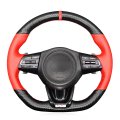 Mewant Car Steering Cover For Kia Stinger 2018-2022 Hand Stitch Pubon Fiber And Microfiber Leather Car Wrap
