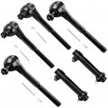 6pcs Suspension Kit Front Inner And Outer Tie Rod Ends Adjusting Sleeves Complete Fit 1968 1969 1970 For Chevrolet C10 Pickup 