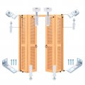 Uxcell Bifold Door Hardware Repair Kit Bi-fold Sliding Closet Replacement Includes Top And Bottom Pivot Guide Wheel For 1inch
