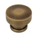 Cosmas 5 Pack 704bab Brushed Antique Brass Round Contemporary Cabinet Hardware Knob 1-1 4 Diameter 