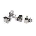 6mm-8mm 304 Stainless Steel Screw Mounted Adjustable Pipe Hose Clamps 4pcs 