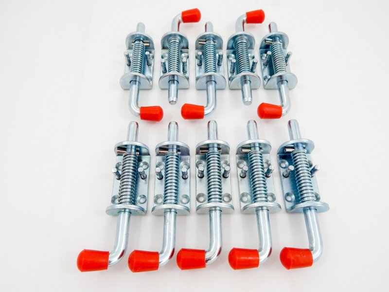 10 Pcs Metal Lock Barrel Bolt Spring Loaded Latch 6 5 Inches Long W Grip Heavy Duty