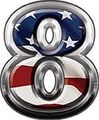 Reflective American Flag Number 8 