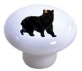 Carolina Hardware And Decor 1057 Black Bear Ceramic Cabinet Drawer Knob 