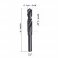 Uxcell 17 5mm Reduced Shank Drill Bit Hss 6542 Black Oxide With 1 2 Inch Straight
