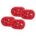 4x Universal Red Heavy Duty Rubber Exhaust Tail Pipe Mount Bracket Hanger Bushing Insulator For 2014 Toyota Yaris Le Hatchback