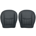 Secos Driver Passenger Side Bottom Replacement Perforated Black Leather Line Seat Covers For Mercedes-benz C280 2006 2007 