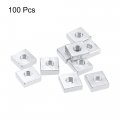 Uxcell Square Nuts M5x11mmx4mm Zinc-plated Metric Coarse Thread Assortment Kit 100 Pcs