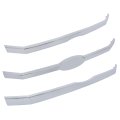 Gxywady 3pcs Kit Chrome Front Upper Grille Bars Replacement For Flex 2009 2010 2011 2012 