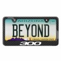 Ipick Image For Chrysler 300 Black Carbon Fiber Look Abs Plastic License Plate Frame