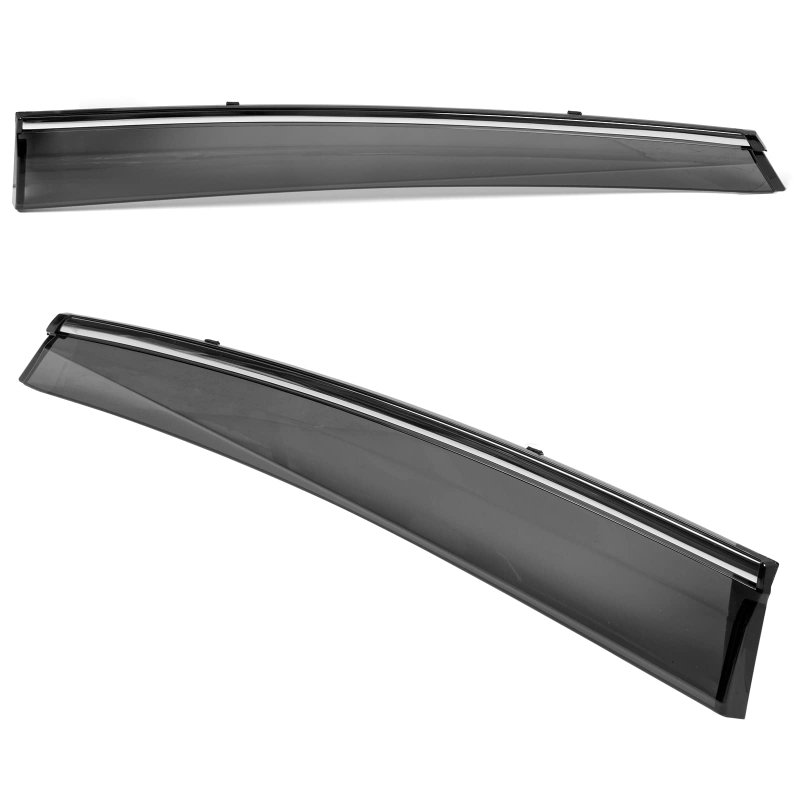 Ikon Motorsports Tape On External Window Visor For 2016-2021 Civic 10th Gen 4dr Sedan Factory Style Polycarbonate Black Sun