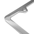 Ford Mustang Gt Outline In Red Mirror Chrome Metal License Plate Frame 