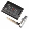 Hqrp Remote Key Fob Shell Case Keyless Entry W 5 Buttons Compatible With Cadillac Cts 2008 2009 2010 2011 2012 2013 2014