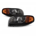 Front Bumper Fog Light Assembly For 1997-2004 Chevy Corvette Matte Black Housing Driver And Passenger Side 