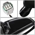 Powered And Heated Driver Left Side View Door Mirror For Mitsubishi Eclipse 06-08 Black Paintable Finish Manual Folding