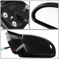 Powered And Heated Driver Left Side View Door Mirror For Mitsubishi Eclipse 06-08 Black Paintable Finish Manual Folding