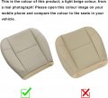 Secosautoparts Driver Side Foam Cushion Or Passenger Bottom Perforated Leather Seat Cover Light Tan Compatible With Cadillac