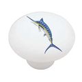 Jumping Marlin Decorative High Gloss Ceramic Drawer Knob 