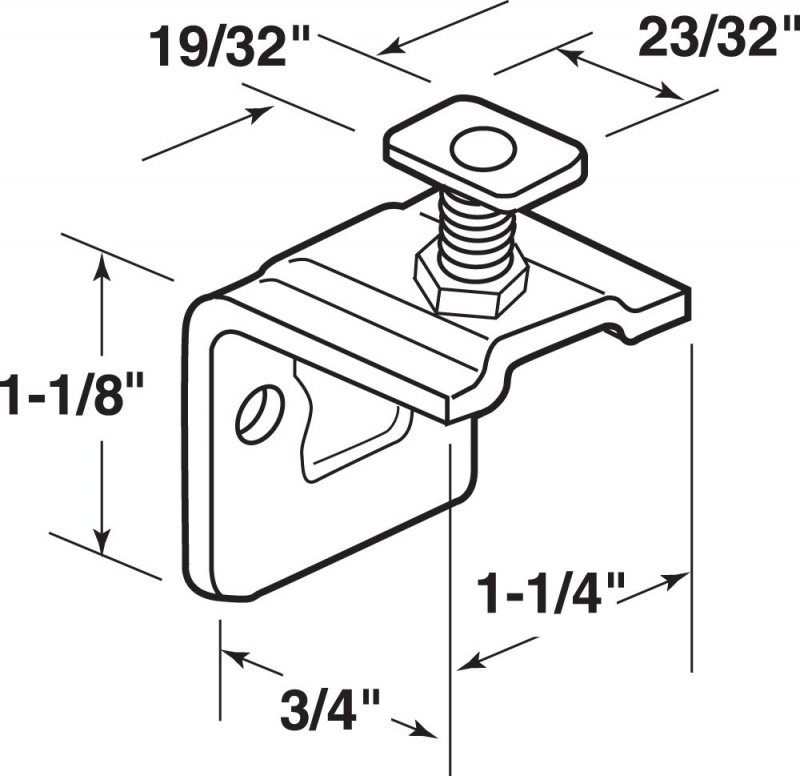 Prime-line Products N 6891 Side Mount Roller Bracket Front Steel 4 Wheel Carrier