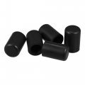 X Autohaux 5 Pcs 16mm 0 63 Silicone Hose Cap Intake Vacuum Tube End Plug For Car Black