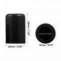 X Autohaux 5 Pcs 16mm 0 63 Silicone Hose Cap Intake Vacuum Tube End Plug For Car Black