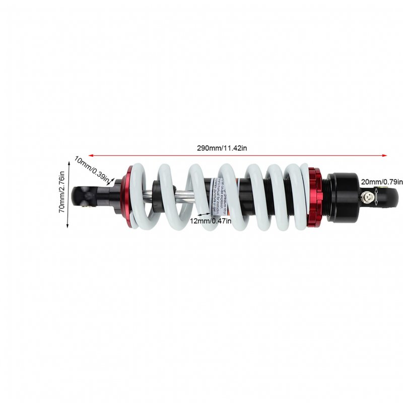 Rear Shock Damper Suspension For Ssr Pit Bike Dirt Quad Atv Aluminum Alloy 290mm Spring White And Black