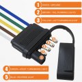 5 Way Flat Trailer Wiring Harness Plug Inch 18awg Extension Cable Connector Socket 5 Pin Male For Car Rv Truck Boat