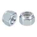 100pcs 1 4 -28 Nylon Insert Hex Lock Nuts Carbon Steel Self-locking Stop Nut For Industrial Construction Fasteners White White 