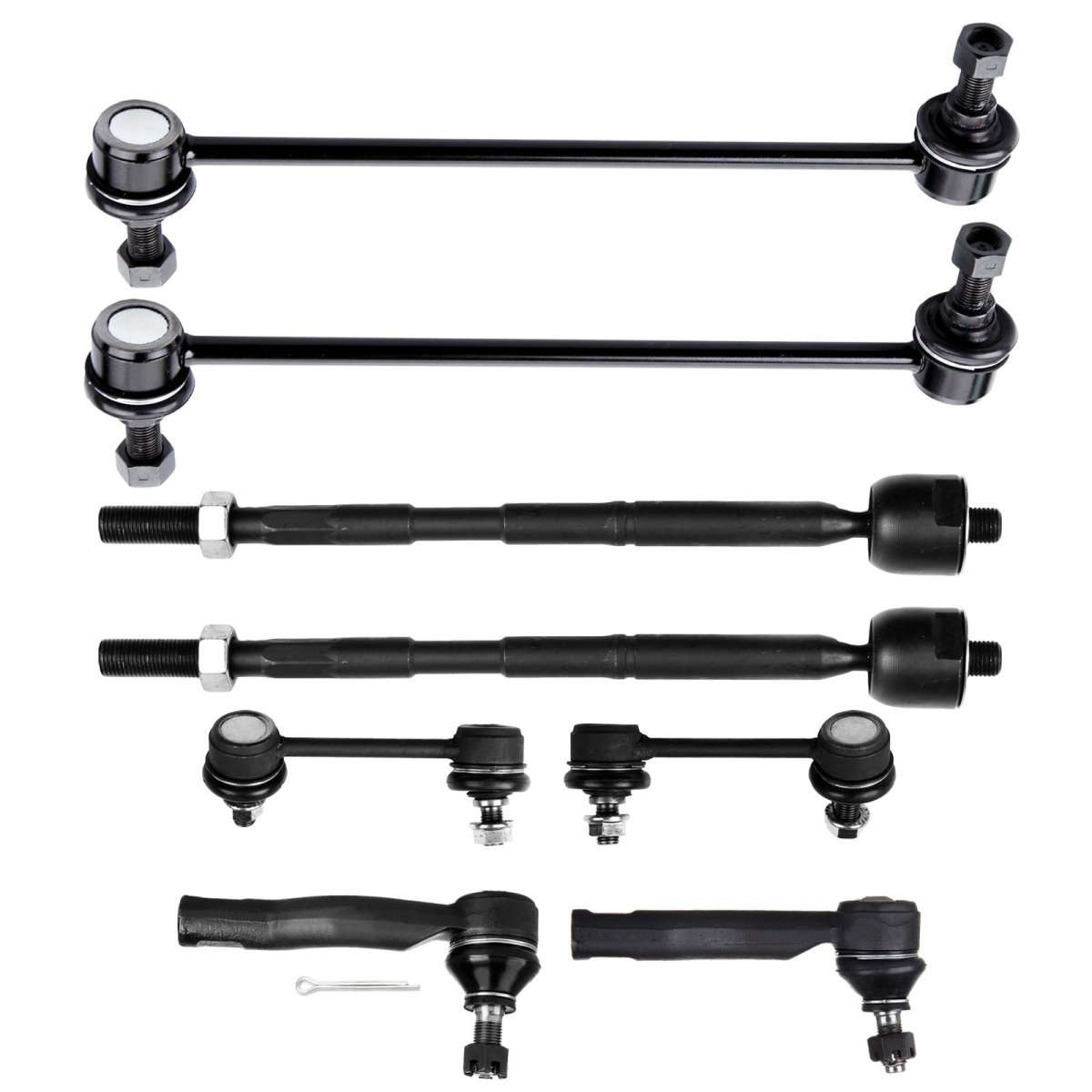 8-piece Fit For 2005010 Scion Tc Front Rear Sway Stabilizer Bar Link 2 Outer 2 Inner Tie Rod End