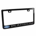 Ipick Image Made For Ford Platinum 3d In Dark Gray On Real Carbon Fiber Abs Plastic License Plate Frame