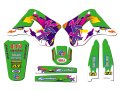 1996-1998 Kx 250 Throwback Green Senge Graphics Base Kit For Kawasaki