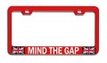 Mind The Gap British England Rd Auto Metal License Plate Frame Tag Holder L27 