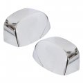 Ecotric Chrome Pair Half Mirror Covers Compatible With 2007-2014 Chevy Silverado Gmc Sierra Tahoe Avalanche Suburban Yukon