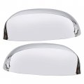 Ecotric Chrome Pair Half Mirror Covers Compatible With 2007-2014 Chevy Silverado Gmc Sierra Tahoe Avalanche Suburban Yukon