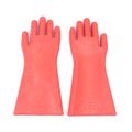 High Voltage Electrical Insulating Gloves 1 8mm Thick Red Rubber Protective Handwear For Lineworkers And Electricians 