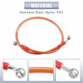 X Autohaux 70cm 27 56 Length 10mm Id Motorcycle Hydraulic Brake Line Oil Hose Pipe 28a 0a Stainless Steel Braided Cable For Atv