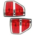 Pair Tail Lights For 2009 2010 2011 2012 2013 2014d F150 Red Lens Chrome Housing Rear Brake Lamps Lh And Rh Replacement For